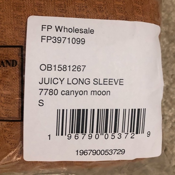 Free People Juicy Cowl Neck Oversized Waffle Sweater In Canyon Moon. NWT! Sz S - Picture 6 of 8